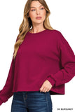 FRENCH RIB PULLOVER & PANTS SET- Burgundy