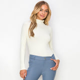 Seamless Mock Neck Long Sleeve Top