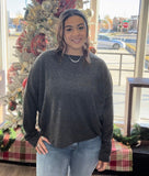 The Curvy Megan Sweater- Black