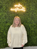 Anastasia Cream Fringe Sweater