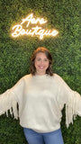 Anastasia Cream Fringe Sweater