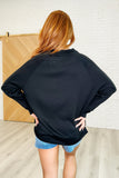 DROP SHIP It's The Little Things Relaxed Scuba Pullover in Black