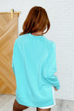 DROP SHIP  It's The Little Things Relaxed Scuba Pullover in Mint Sky