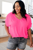 DROP SHIP ITEM   Passionately Pink V Neck Blouse