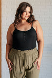 DROPSHIP- Snap it Up Spaghetti Strap Bodysuit
