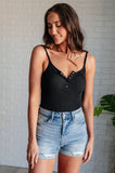 DROPSHIP- Snap it Up Spaghetti Strap Bodysuit