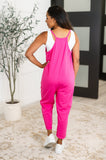 DROP SHIP ITEM Totally Me Spaghetti Strap Jumpsuit in Hot Pink