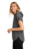 Five Star Baseball Printed New Era ® Ladies Performance Terry Short Sleeve Hoodie-