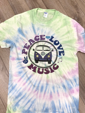 Peace Love and Music Tee - Aero Boutique 