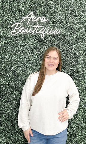 Waffle Sweater-Beige