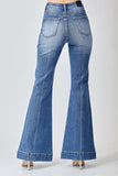 FRONT PATCH POCKET BELL BOTTOM JEANS