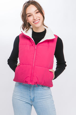 Mal Reversible Vest- Pink