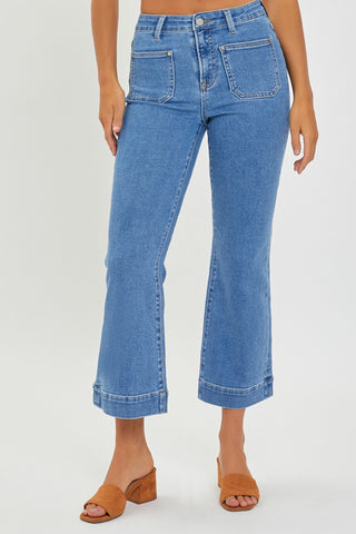 Curvy Risen HIGH RISE ANKLE BOOTCUT JEANS