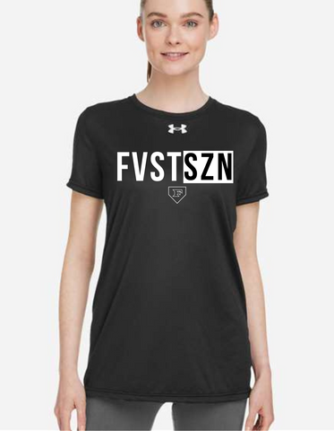 Five Star National Baseball  SZN UNDER ARMOUR LADIES Performance Tee Black