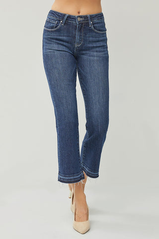 Curvy Risen High Rise Cropped Flare Jeans