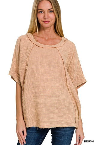 Double Gauze Raglan Sleeve Shirt