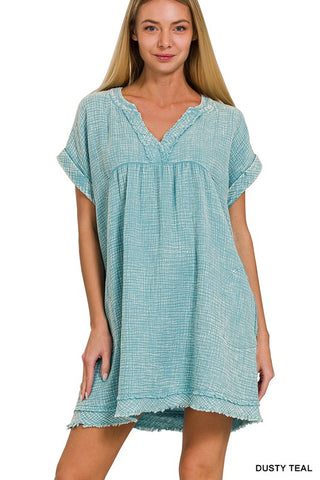 Sammy Gauze V Neck Dress