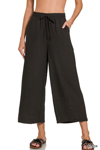 Charlotte Crepe Pants-Black