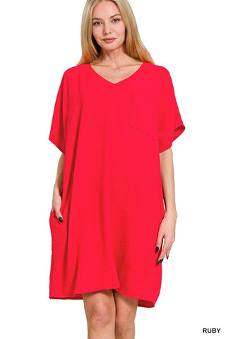 Denise Dress- Ruby Red