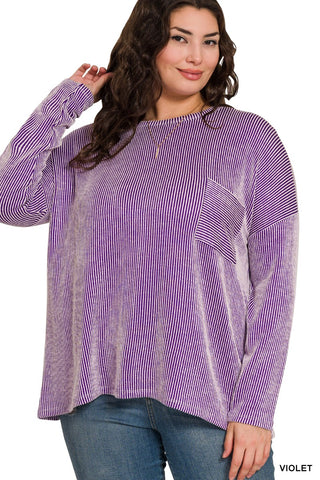 Curvy Jannette Ribbed Top