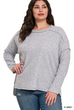 Curvy Dillon Top-Grey