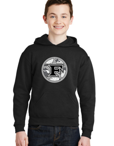 Five Star Circle Badge Hoodie Jerzees- YOUTH