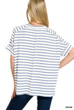 Ellie Striped Top -Blue