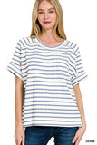 Ellie Striped Top -Blue