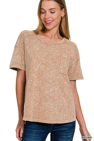 Halo Snow Washed Round Neck T-shirts