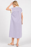 Megan Striped Midi Dress