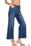 Cropped Wide Leg Denim Pants
