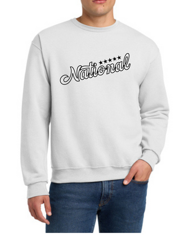 Five Star Adult  Baseball Sweatshirt- White National