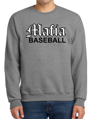 Five Star Adult  Baseball Sweatshirt- Grey Mafia Baseball