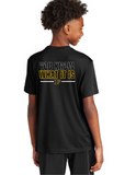 Five Star Mafia Baseball Youth Performance Tee Black and Yellow Front and Back Print