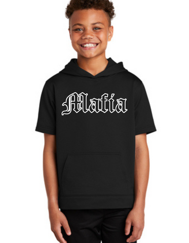Five Star Baseball Fleece Short Sleeve Hooded Pullover