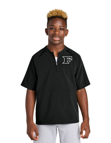 Five Star Baseball Youth 1/2-Zip Short Sleeve CAGE Jacket Black