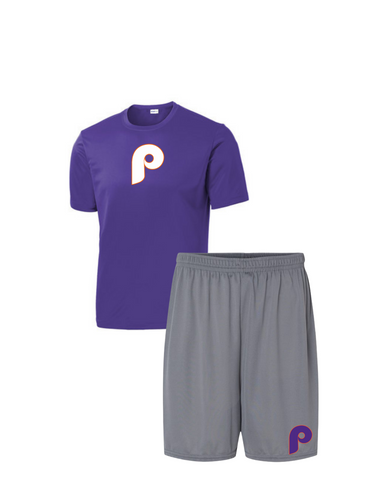 Prime BUNDLE #2*** Prime Baseball Youth  Training Shorts with Pockets and Dri Fit Tee Bundle