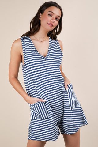 Samantha Striped Romper
