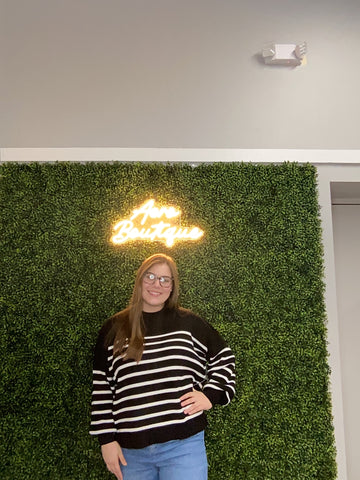 Winnie Sweater-Black Stripe