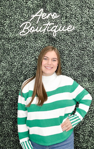 Green Stripe Sweater