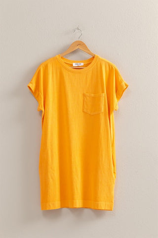 Pixie Tshirt Dress-Tangerine