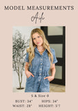Top Shelf Basic V-Neck Ribbed Tee in Sky Blue- Drop Ship