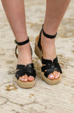 Behold Black Braided Twine Wedge- Drop ship