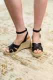 Behold Black Braided Twine Wedge- Drop ship