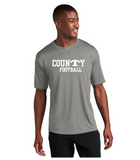 CounTy Football  Performance Port and Company Tee- Adult and Youth  (3 Color options available)