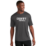 CounTy Football  Performance Port and Company Tee- Adult and Youth  (3 Color options available)