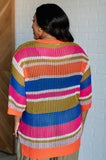 DROP-SHIP Deep Thoughts Striped Loose Knit Top