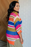 DROP-SHIP Deep Thoughts Striped Loose Knit Top