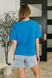 Effortless Edit Boxy Tee in Deep Sky