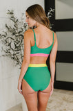 Fiji Color Block Swim Bottoms